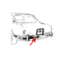 Pare-chocs arrière pour GT Bertone 1ère série 1964-1970