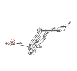 Silentbloc pour tringle accélérateur 1963-1986