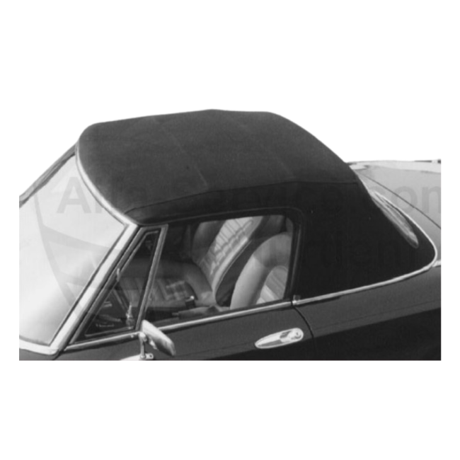 Capote en tissu noir de qualité Sonnenland pour Spider de 1970 à 1993