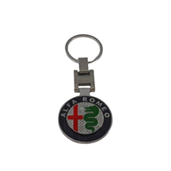 Porte-clés textile noir/tricolore 123x22mm avec mousqueton & deux