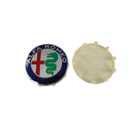 Emblème de jante Alfa Romeo argent/couleur 60mm