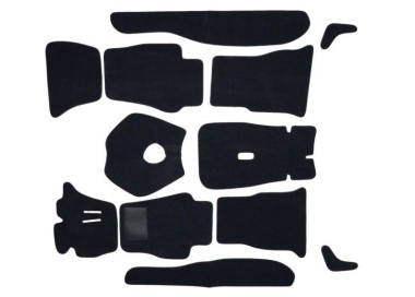 Jeu de moquettes intérieur, Couleur noire, pédalier au plancher