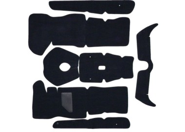 Jeu de moquettes intérieur, Couleur noire, pédalier suspendu