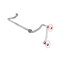 Silent bloc pour barre stabilisatrice arrière GT Bertone, Giulia & Spider de 1964 à 1969