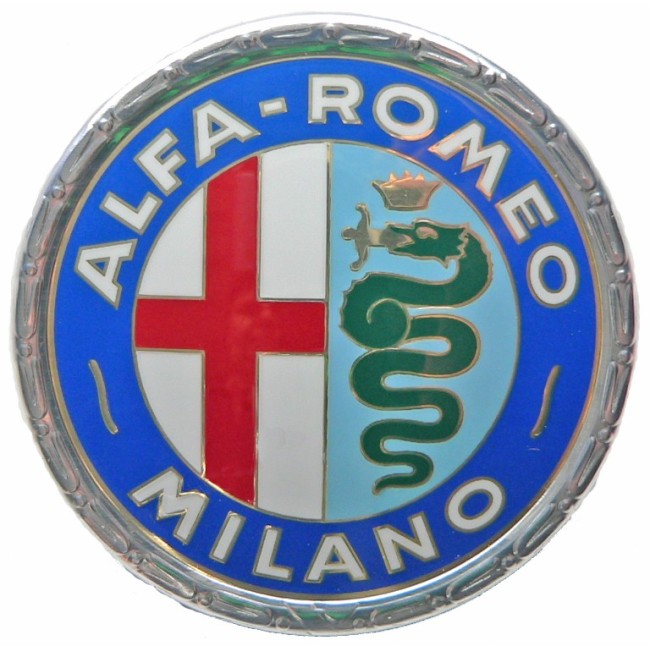 Emblème Alfa-Milano (plastique) pour GT Bertone, Spider & Giulia Emblème Alfa-Milano (plastique) pour GT Bertone, Spider & Giulia