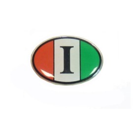 Plaque de nationalité 36x25mm Italie autocollante ovale 2pcs