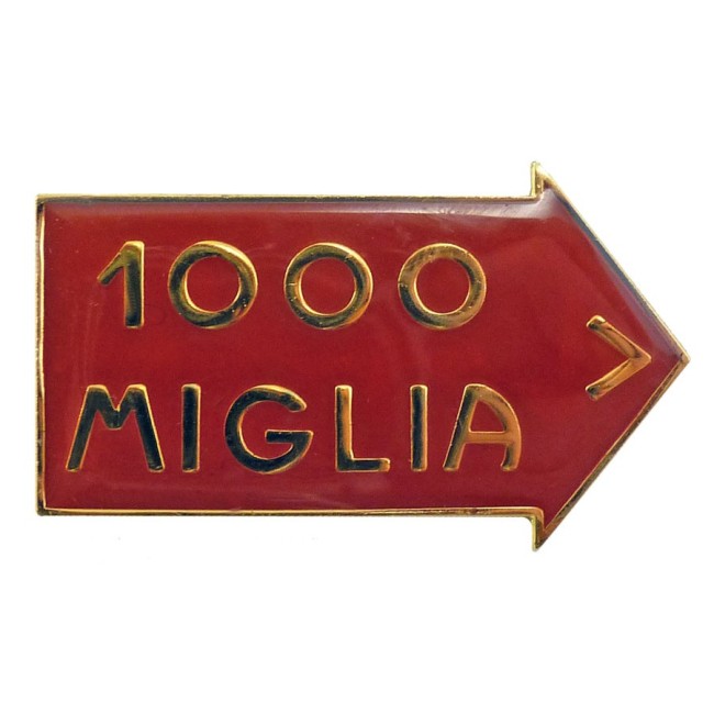 Badge Mille Miglia, couleur or