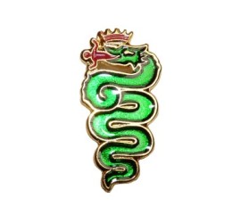 Pin serpent vert