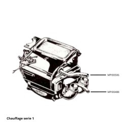 Durite eau - chauffage/pompe à eau,1963-1993