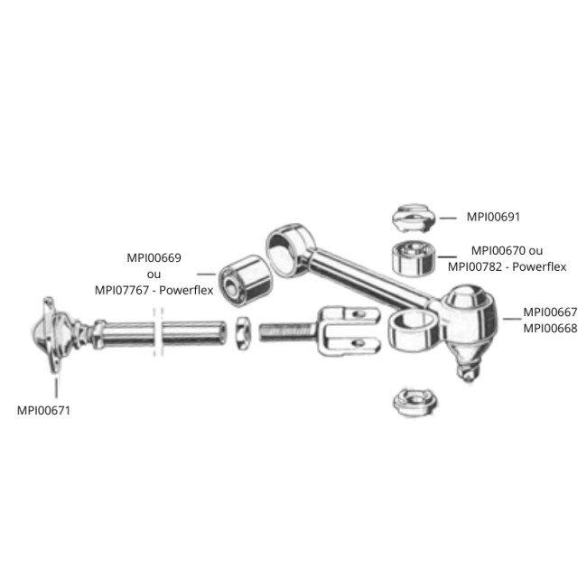 copy of Silentbloc bras supérieur côté moteur 1964-1993