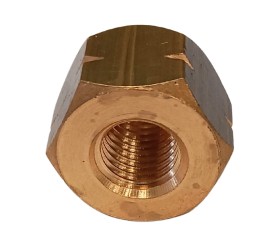 Ecrou de roue ouvert 22mm en laiton - filetage à gauche