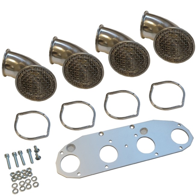 Kit cornets admission type GTA pour Alfa Romeo Bertone, Spider, Guilia avec carbus 40mm Kit cornets admission type GTA pour Alfa Romeo Bertone, Spider, Guilia avec carbus 40mm