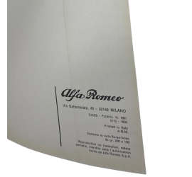 OCCASION - Guide d'entretien et de conduite - Alfa Romeo Spider 1600
