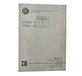 OCCASION - Guide d'entretien et de conduite - Alfa Romeo 1300 Junior