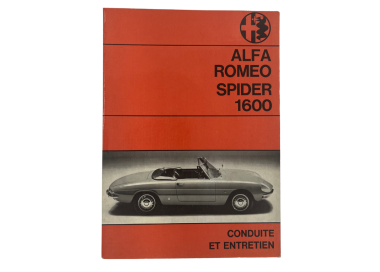OCCASION - Guide d'entretien et de conduite - Alfa Romeo Spider 1600