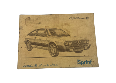 OCCASION - Guide d'entretien et de conduite - Alfa Romeo Sprint