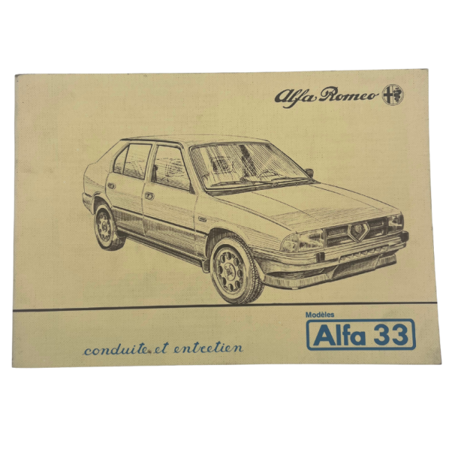 copy of OCCASION - Guide d'entretien et de conduite - Alfa Romeo Spider 1600