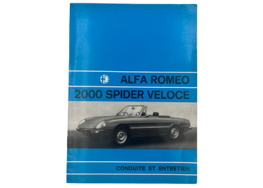 OCCASION - Guide d'entretien et de conduite - Alfa Romeo 2000 Spider Veloce / VENDU