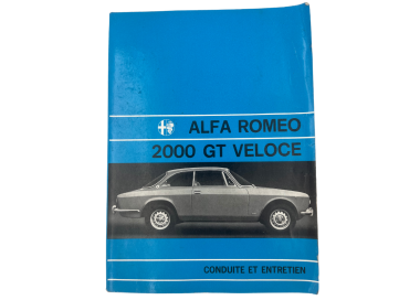 copy of OCCASION - Guide d'entretien et de conduite - Alfa Romeo Spider 1600
