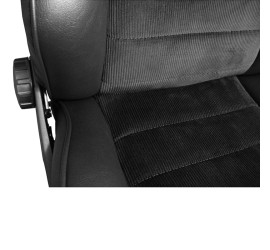 Paire de sièges rabattables BF TORINO Nurburgring R, simili noir - velours noir