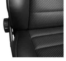 Paire de sièges rabattables BF TORINO Nurburgring R, simili noir - gaufré noir (basket weave)
