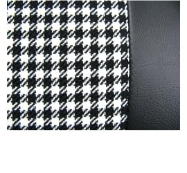 Paire de sièges rabattables BF TORINO Nurburgring R, simili noir - tissu Pepita (pied de poule)