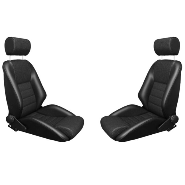 Paire de sièges rabattables BF TORINO Nurburgring R, tout Cuir véritable - finition lisse