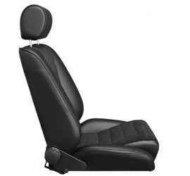 Paire de sièges rabattables BF TORINO LeMans, simili noir - velours noir