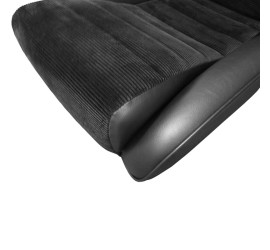 Paire de sièges rabattables BF TORINO LeMans, simili noir - velours noir