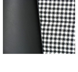 Paire de sièges rabattables BF TORINO LeMans, simili noir - tissu Pepita (pied de poule)