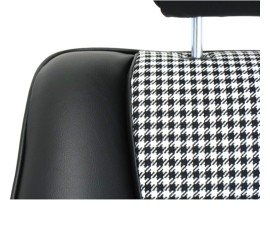 Paire de sièges rabattables BF TORINO LeMans, simili noir - tissu Pepita (pied de poule)