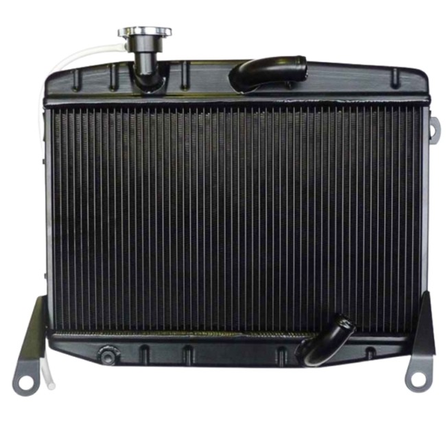Radiateur en aluminium, peint en noir - pour Spider Coda Longa de 1966 à 1968