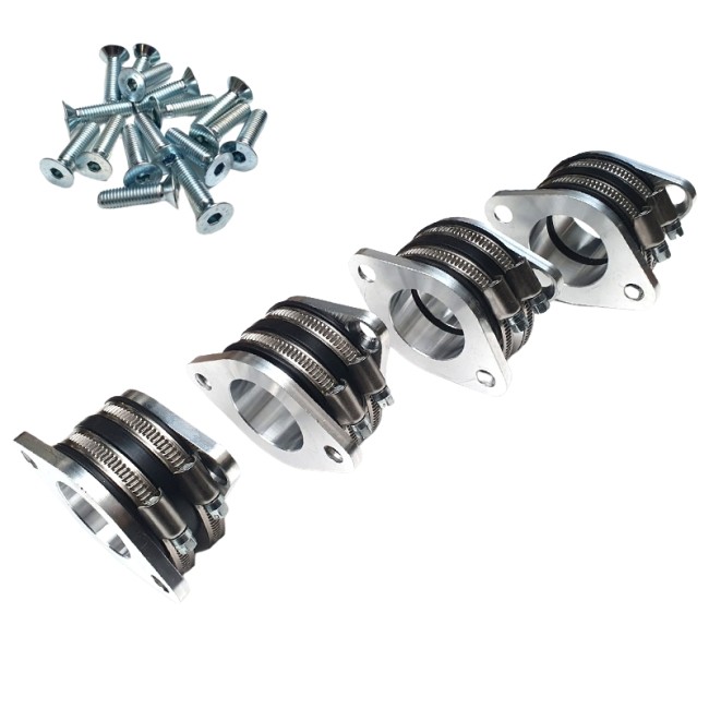 Lot de 4 brides de carbus racing 40mm Alfa Romeo série 105-115 et série 116 4 cylindres jusqu'à 05/83 Lot de 4 brides de carbus racing 40mm Alfa Romeo série 105-115 et série 116 4 cylindres jusqu'à 05/83