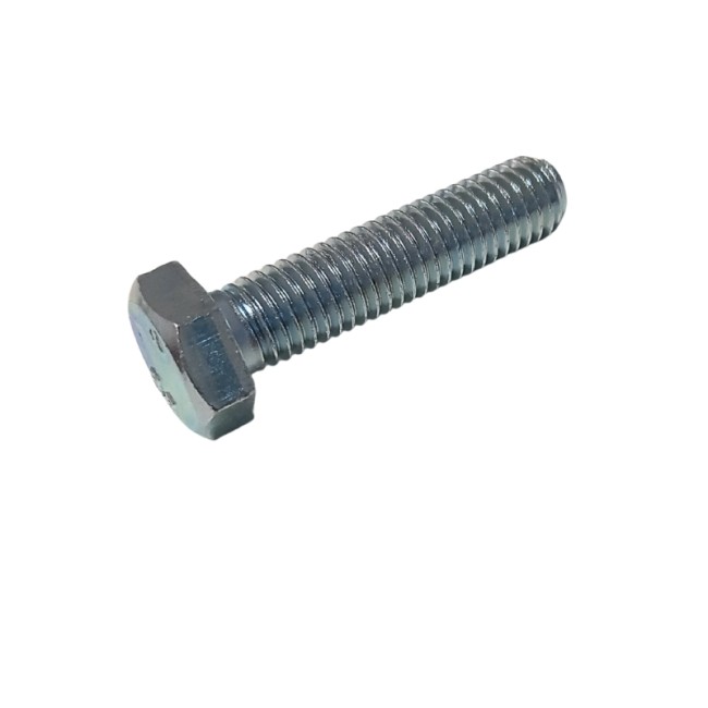 Vis à Tête Hexagonale M8x35 - Acier Blanc - DIN 933 - Pas standard 125