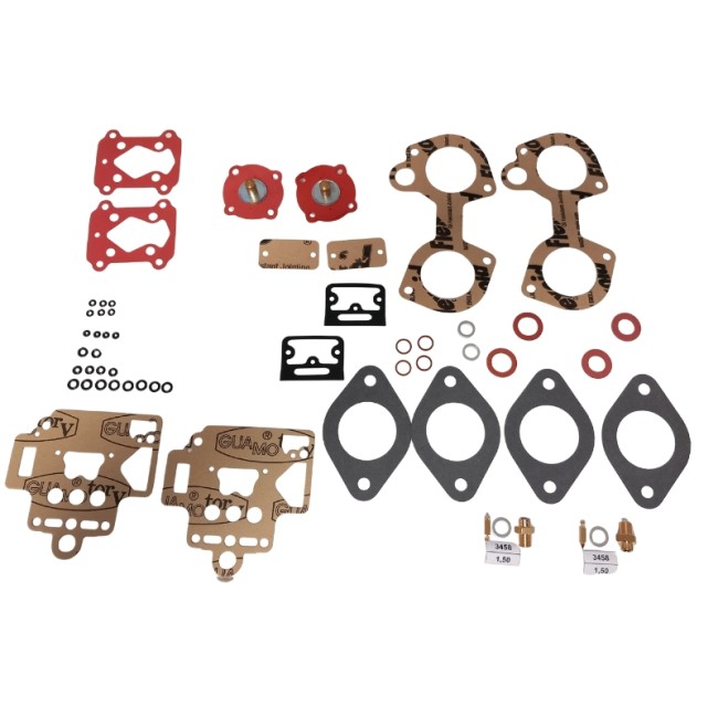 Kit Joints (incluant pointeau + membrane) pour 2 carburateurs Dell'Orto DHLA40