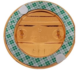 OCCASION - Sigle Alfa Romeo 75mm métal - origine avec clips - Pièce NOS (New Old Stock), neuve d'époque