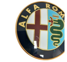 OCCASION - Sigle Alfa Romeo 75mm métal - origine - Pièce NOS (New Old Stock), neuve d'époque
