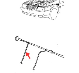 OCCASION - Tringle droite ouverture de capot avant Alfa 164 - Pièce NOS (New Old Stock) - 60539727