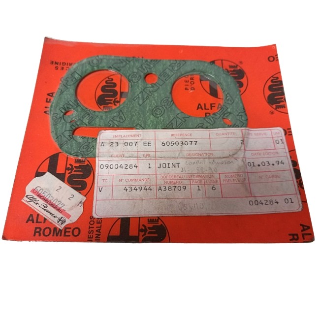 OCCASION - Lot de 2 joints de collecteur d'admission origine - 60503077 - Alfa Romeo 33, Alfasud / Sprint, Arna