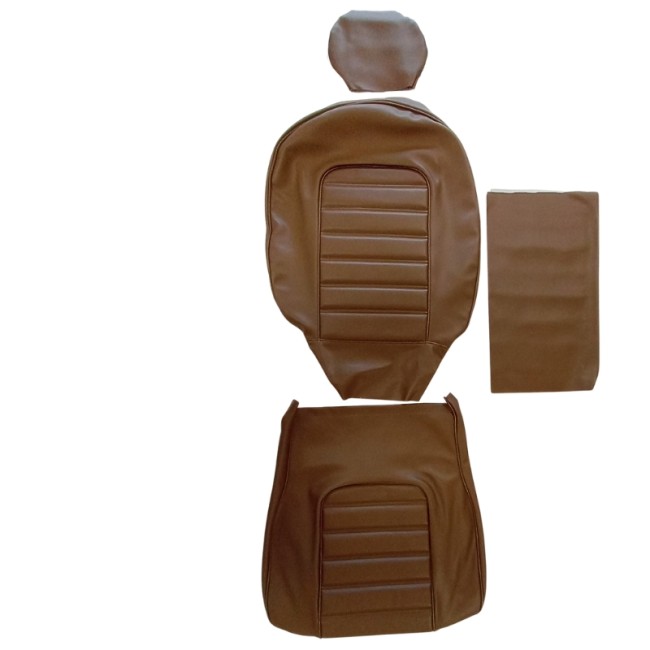 MPI08028a - Coiffe de siège simili marron - Alfa Romeo Spider 1984-1989