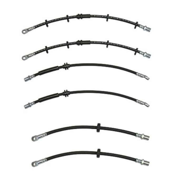 Pack de 6 flexibles de frein 4 avant et 2 arrière - Toutes Lancia Beta SAUF Beta Montecarlo