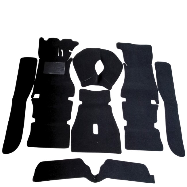 Jeu de moquettes, Noir, GT Bertone - Pédalier au plancher