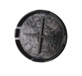 Centre de roue 50mm plastique noir et silver - Alfa Spider 90-93, Alfa 33 série 1, Alfa 75, SZ - RZ