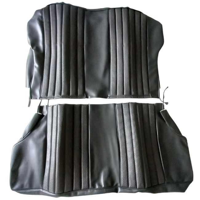Housse de siège arrière grise - coutures verticales - finition gaufrée - Alfa Romeo Sprint GT Veloce 1966-1968