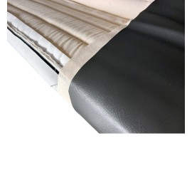 Housse de siège arrière grise - coutures verticales - finition gaufrée - Alfa Romeo Sprint GT Veloce 1966-1968