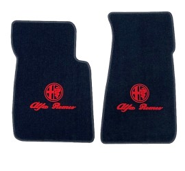 Jeu de tapis de sol noir Spider 1987-1993 2 pièces