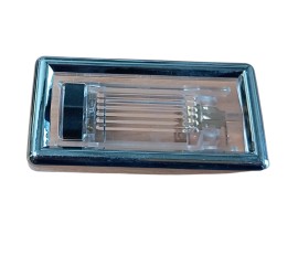 Lampe intérieur Alfetta GTV 116 verre transparent et entourage chrome avec interrupteur