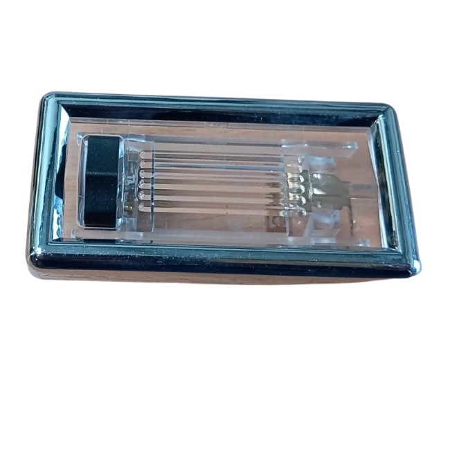 Lampe intérieur Alfetta GTV 116 verre transparent et entourage chrome avec interrupteur
