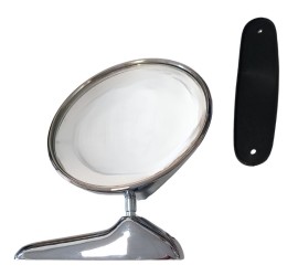 Rétroviseur extérieur rond chromé avec logos Marini et Alfa Romeo G/D - Alfa Romeo Montreal