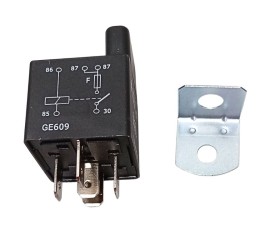 Relais GE609 en remplacement de Italamec 218/609 - avec broches 30 et 86 inversées